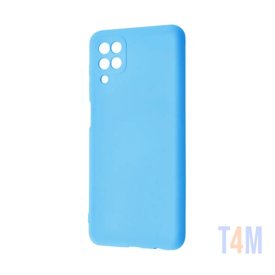 Capa de Silicone com Moldura de Câmera para Samsung Galaxy A12 5g Azul